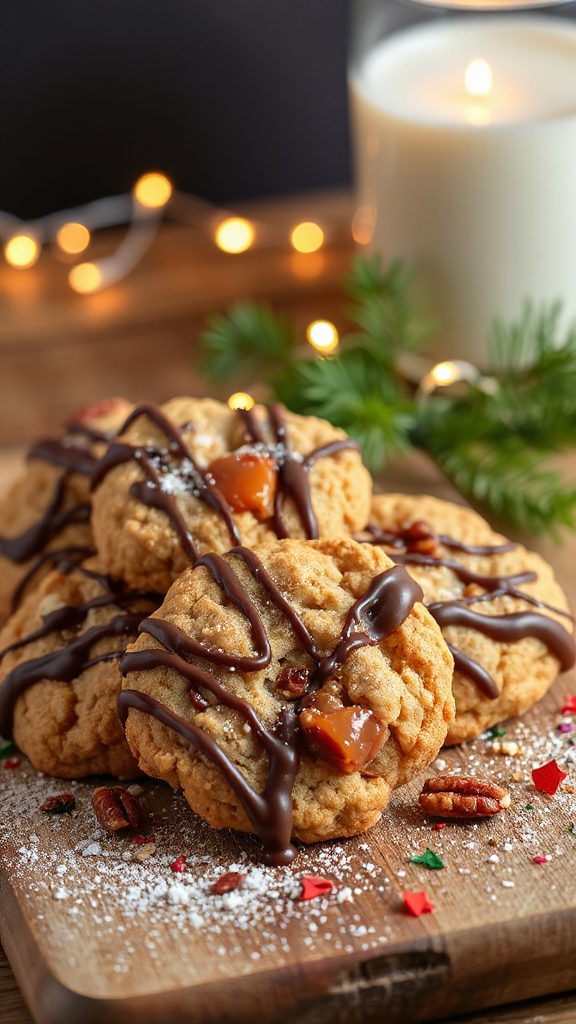 delicious chocolate turtle cookies