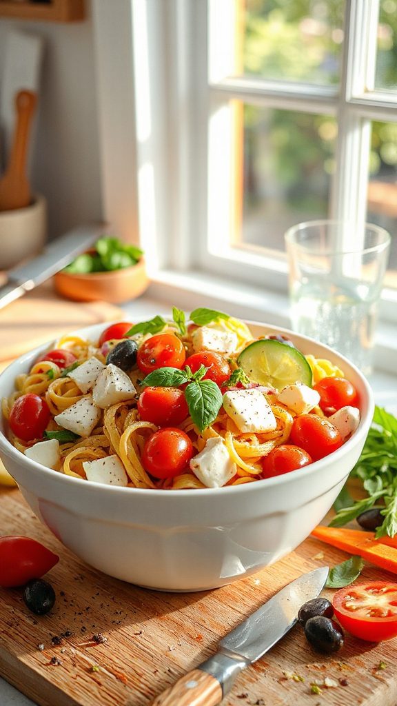 delicious customizable pasta salad