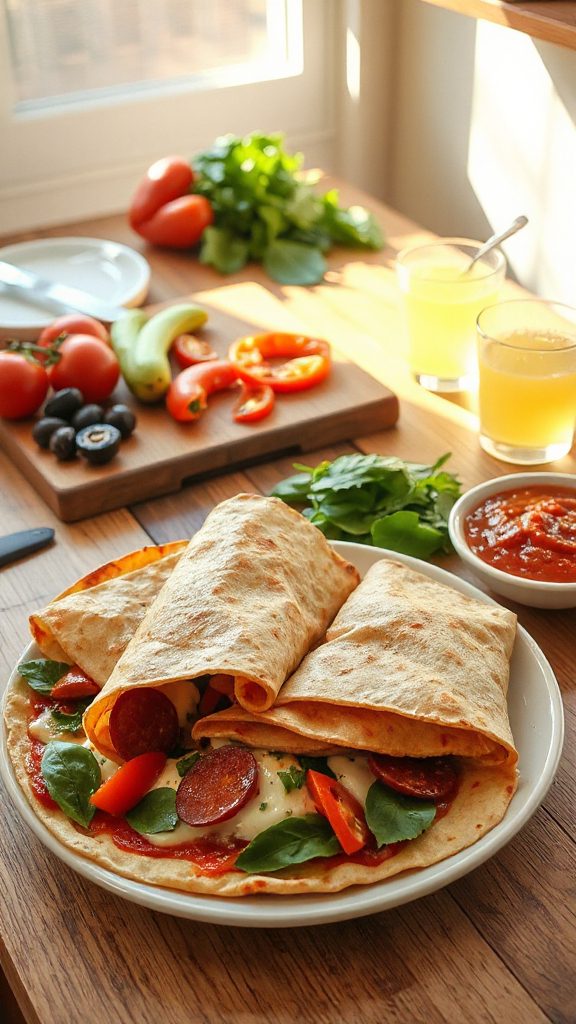 delicious customizable pizza wraps
