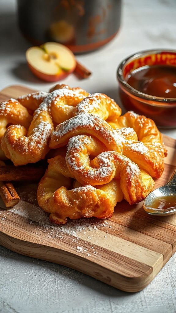 delicious deep fried apple fritters
