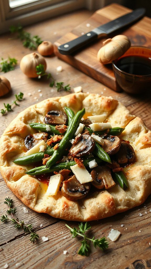 delicious flatbread with vegetables