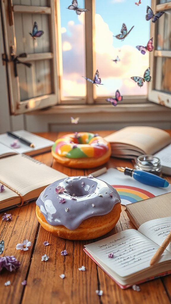 delicious fluffy creative donuts