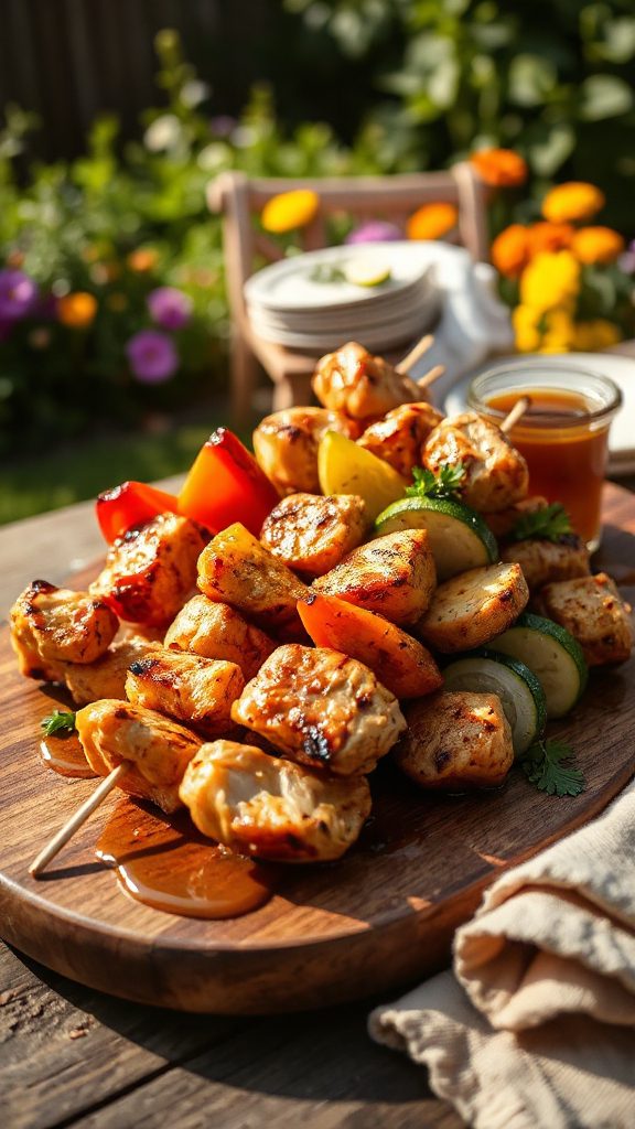 delicious grilled chicken skewers