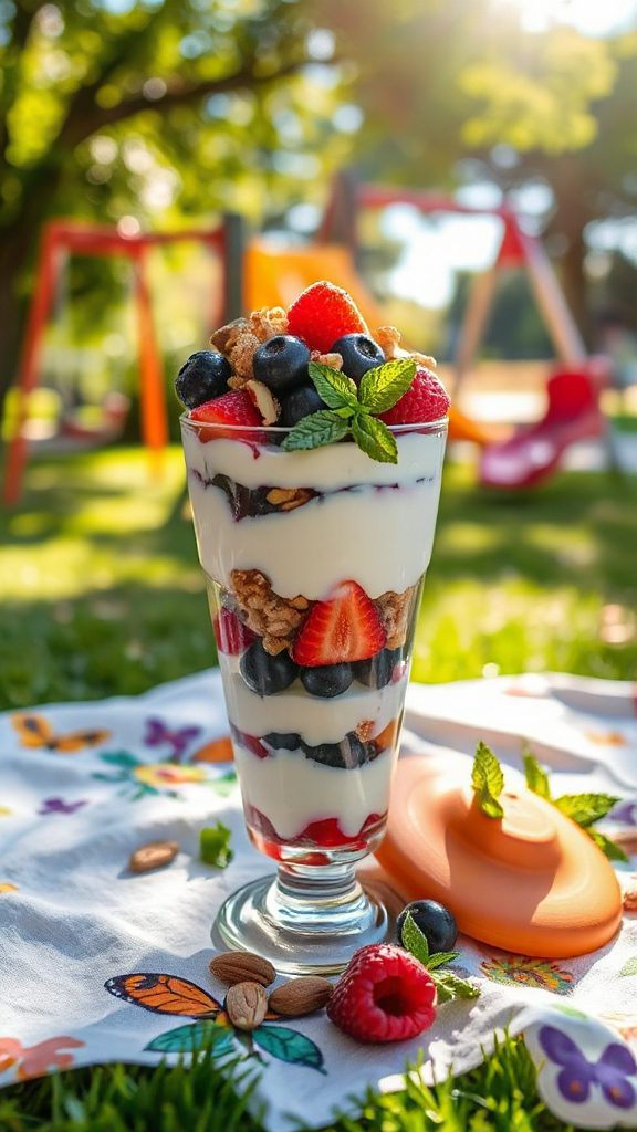 delicious layered yogurt snack