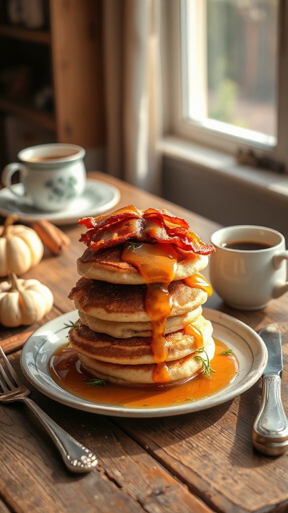 delicious maple bacon pancakes delicious maple bacon pancakes