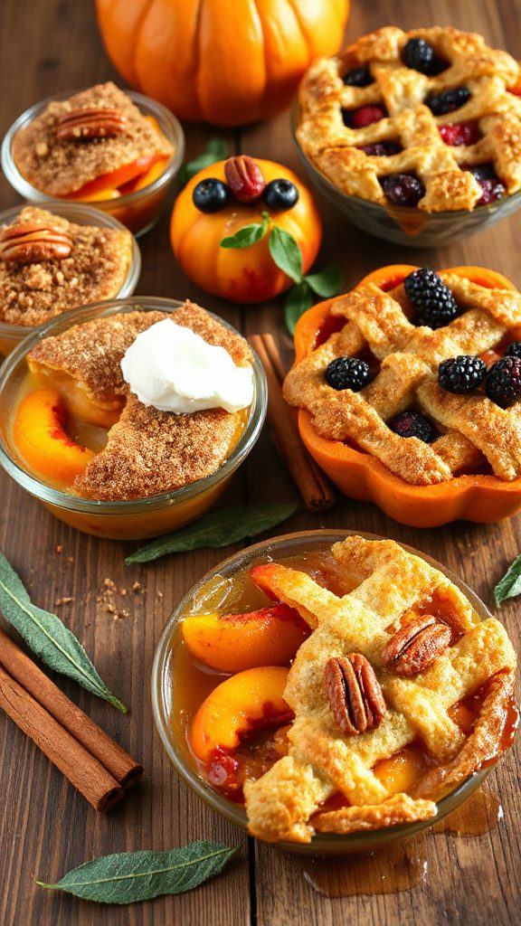 delicious peach cobbler dessert