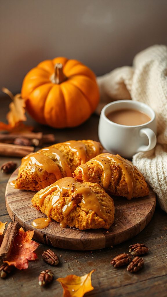 delicious pumpkin scones glazed delicious pumpkin scones glazed