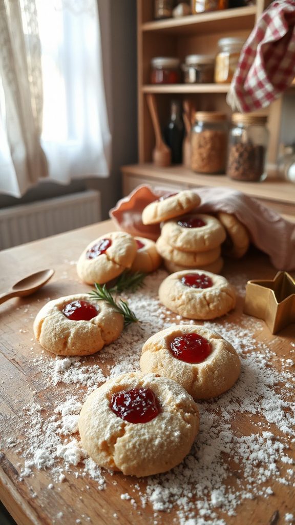 delicious spelt thumbprint cookies