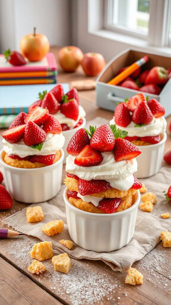 delicious strawberry dessert cups