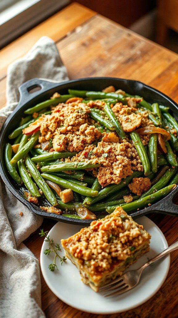 delicious vegan green bean casserole