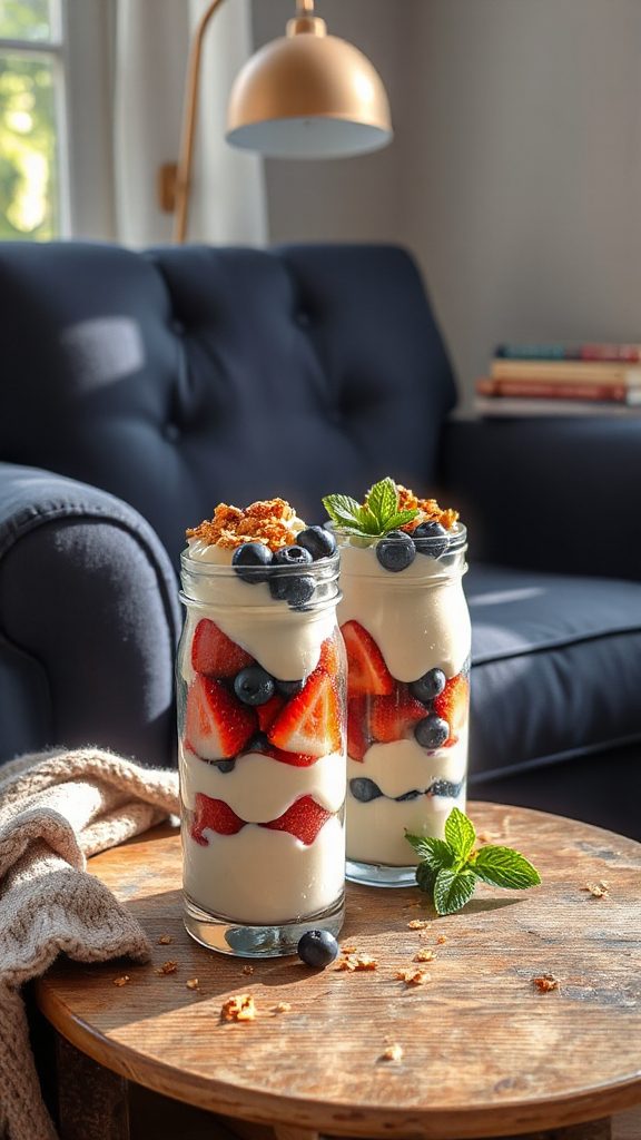 delicious yogurt parfait snack