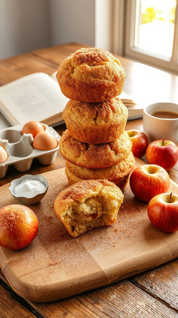 delightful apple donut muffins