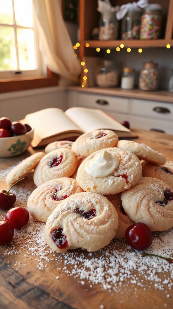 delightful cherry cream cheese cookies