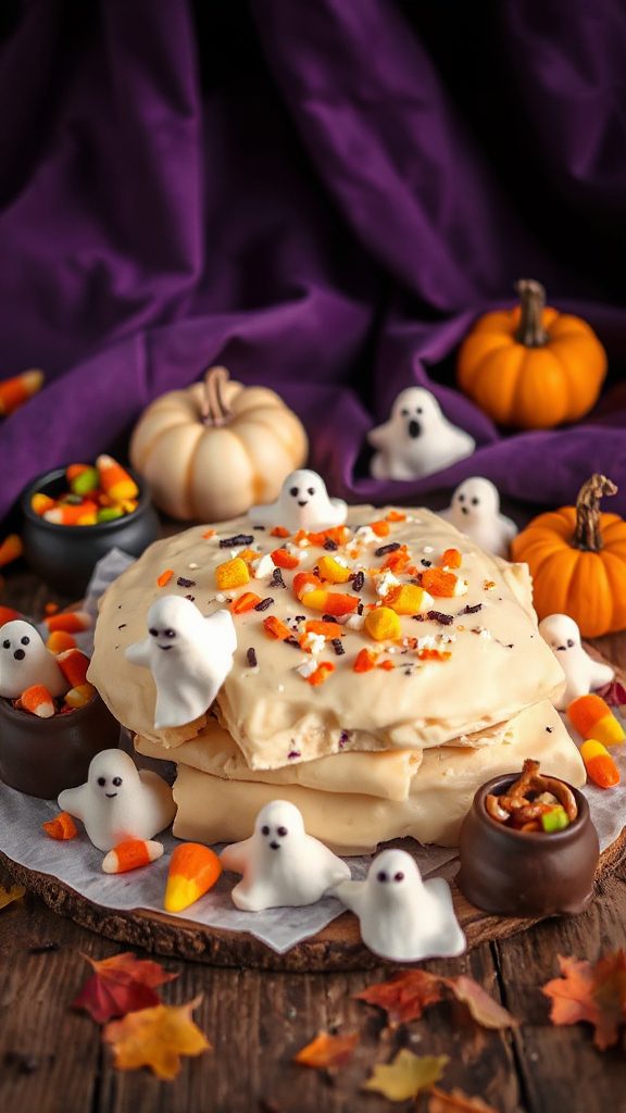 delightful ghost themed white fudge