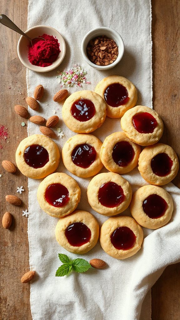 delightful raspberry almond cookies