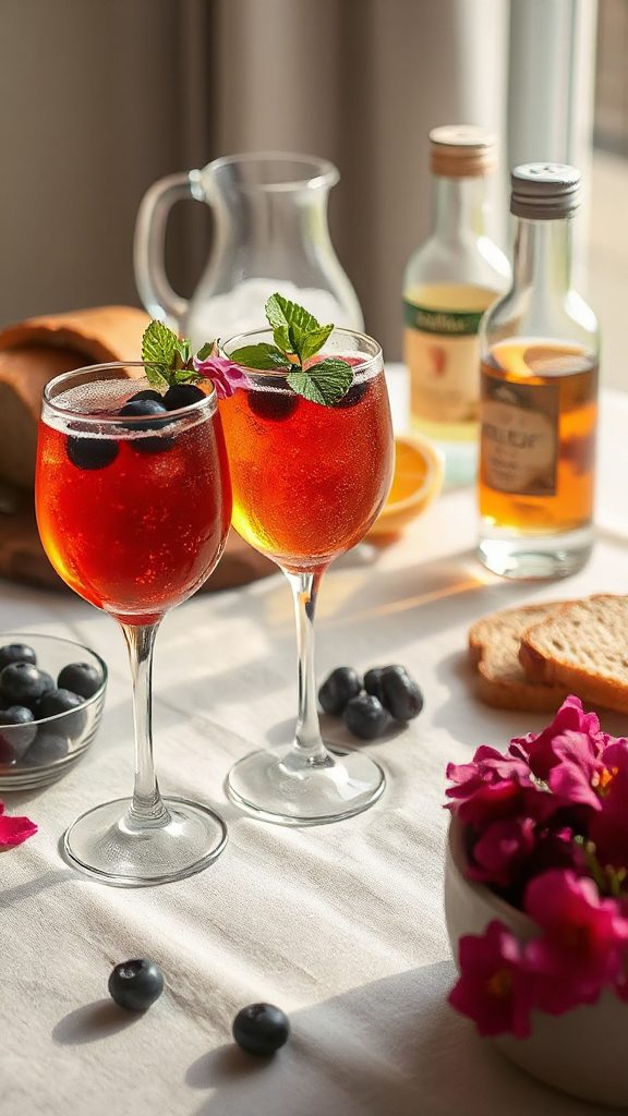 delightful sparkling berry cocktail