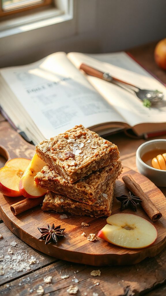 delightful spiced apple oat bars