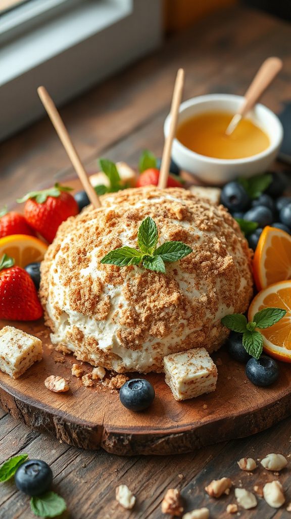 dessert inspired cheesecake cheese ball