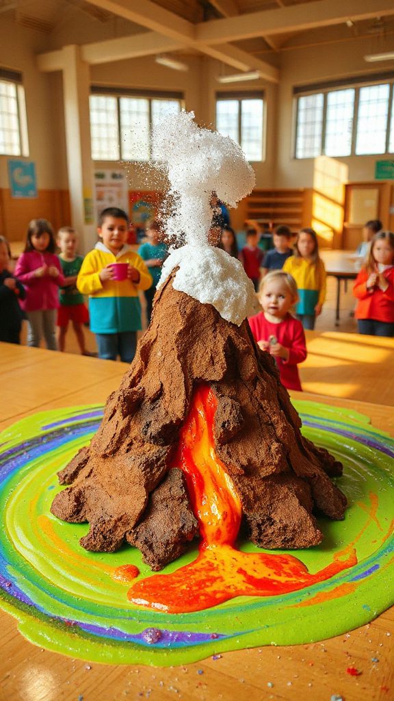 diy volcano baking soda experiment