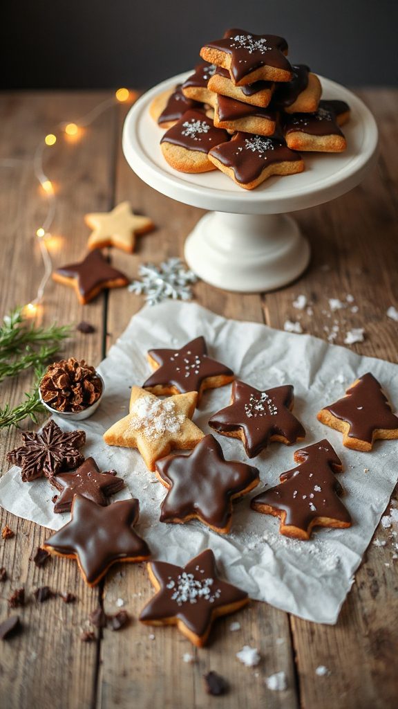 double chocolate shortbread cookies