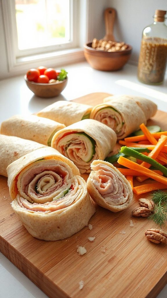 easy turkey cheese roll ups