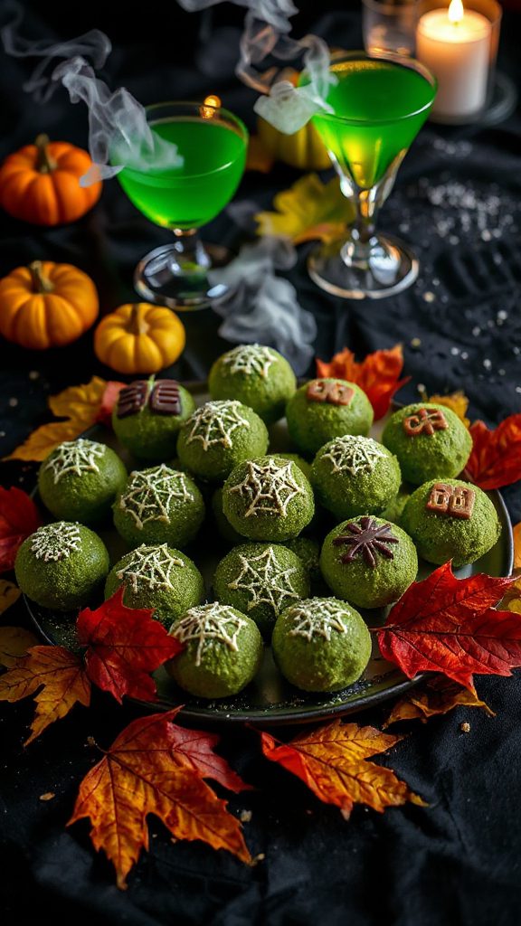 eerie matcha chocolate truffles