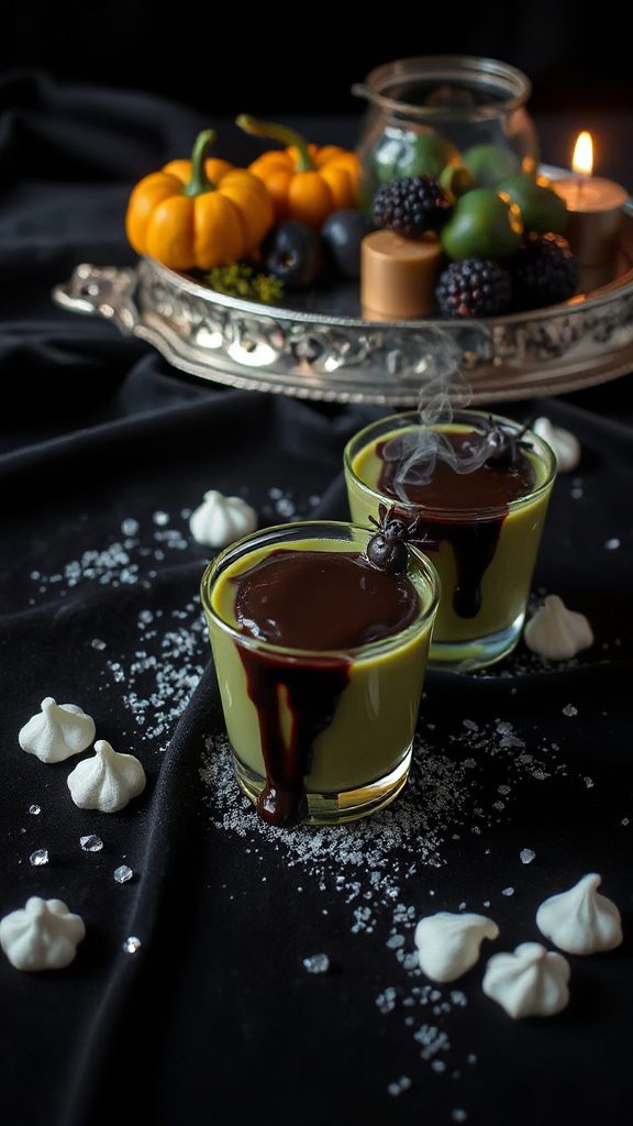 eerie matcha panna cotta