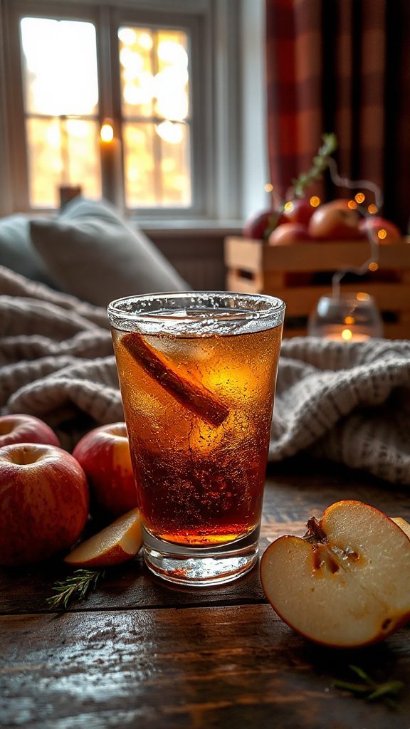 effervescent autumn apple cocktail