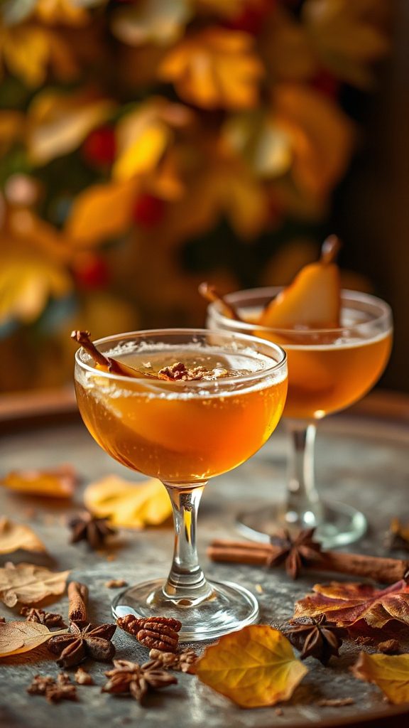 effervescent caramelized pear cocktail effervescent caramelized pear cocktail