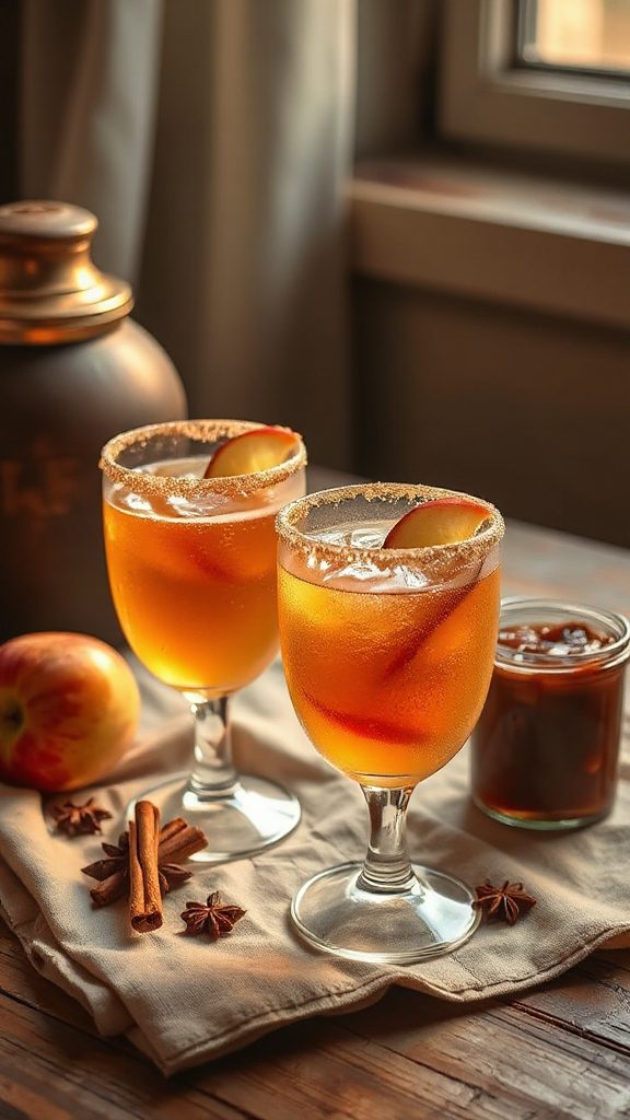 effervescent fall apple cocktail