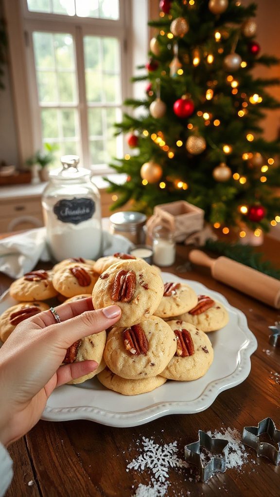 eggless buttery pecan cookies