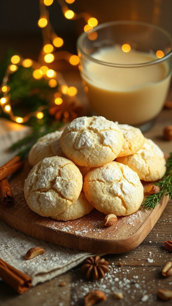 eggnog crinkle cookie recipe