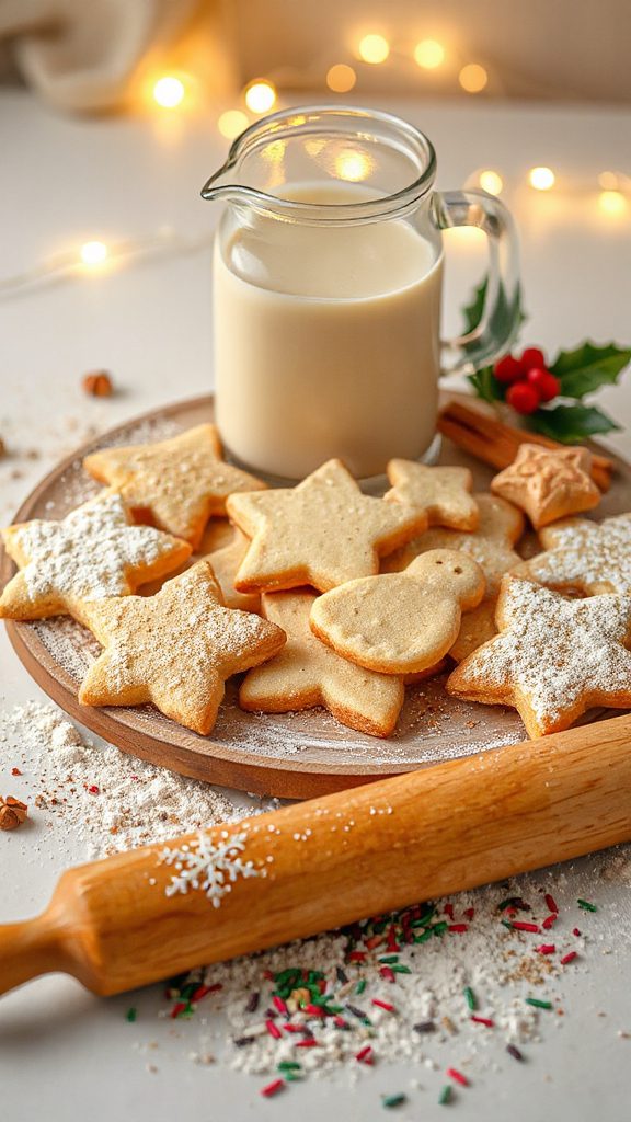 eggnog infused holiday sugar cookies