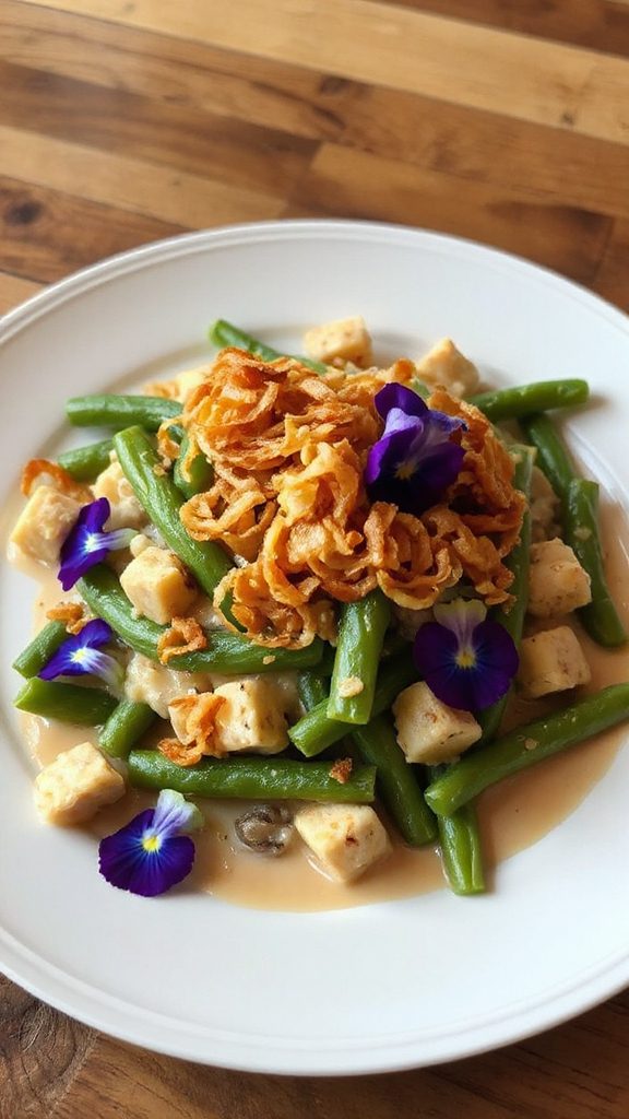 elegant casserole with flowers