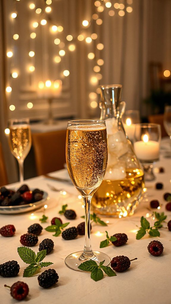 elegant champagne blackcurrant cocktail elegant champagne blackcurrant cocktail