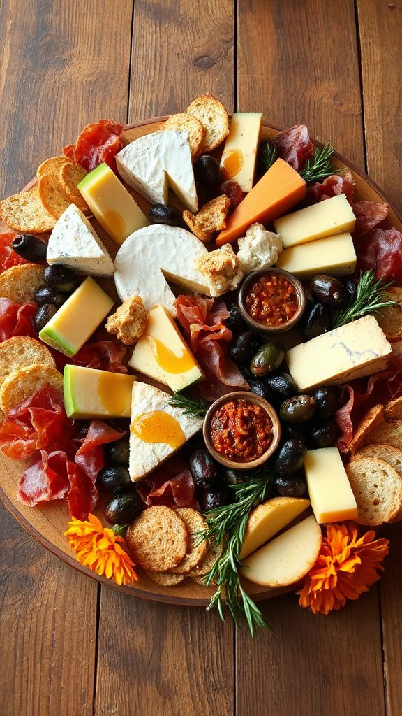elegant cheese and charcuterie spread