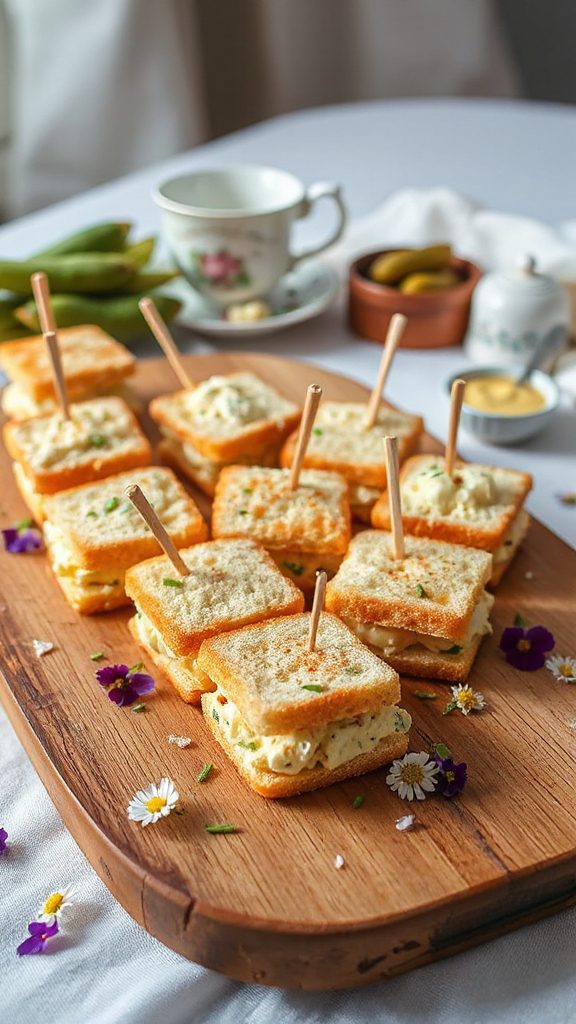 elegant egg salad sandwiches