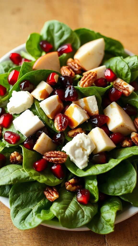 elegant fall spinach salad