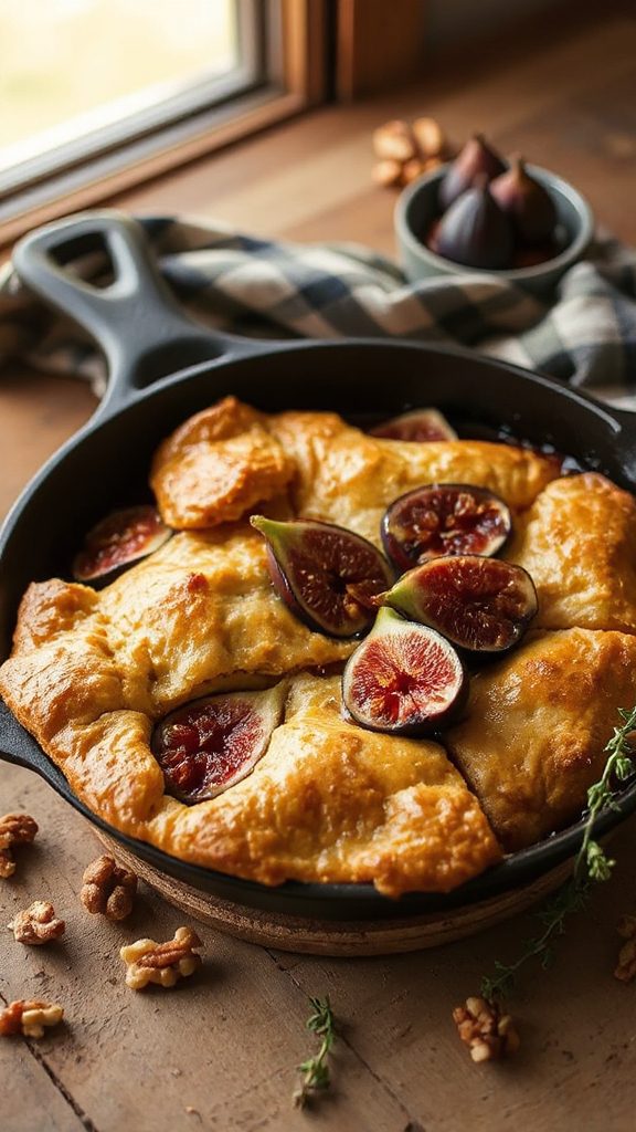 elegant fig walnut cobbler