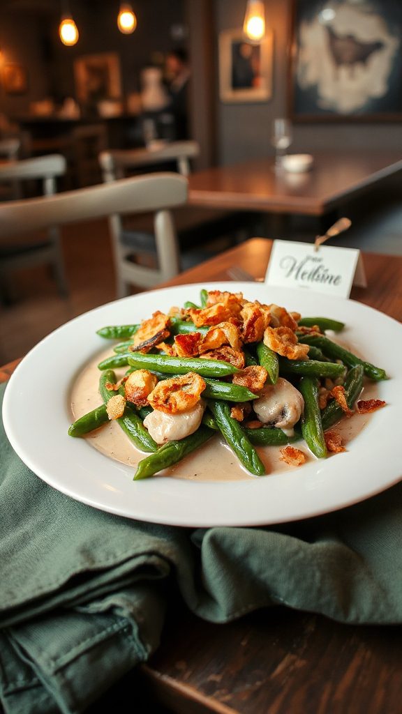 elegant green bean presentation