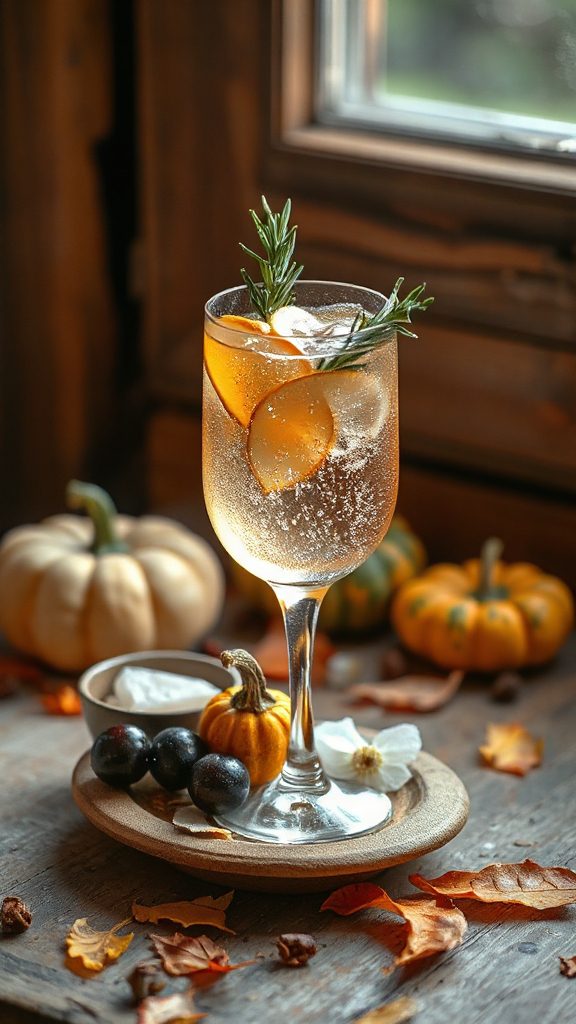 elegant herbal cocktail creation