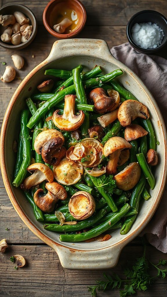 elegant mushroom green bean casserole elegant mushroom green bean casserole