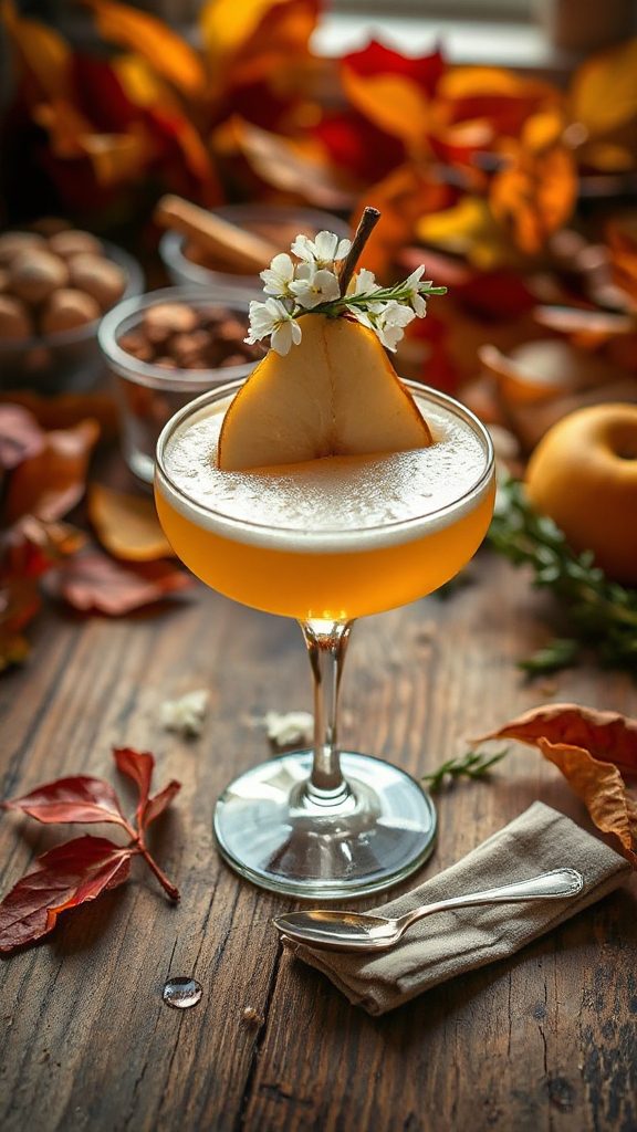 elegant pear elderflower cocktail