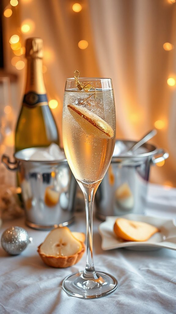 elegant sparkling pear cocktail elegant sparkling pear cocktail