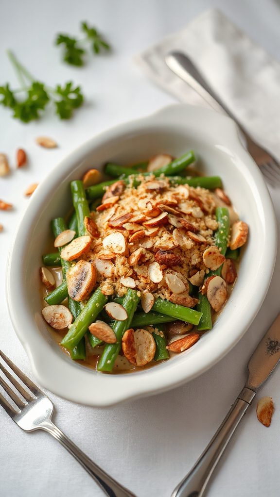 elevated crunchy green bean casserole