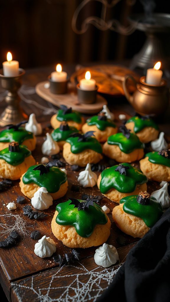 enchanting halloween chouquettes glaze