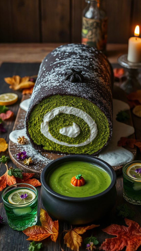enchanting halloween dessert roulade