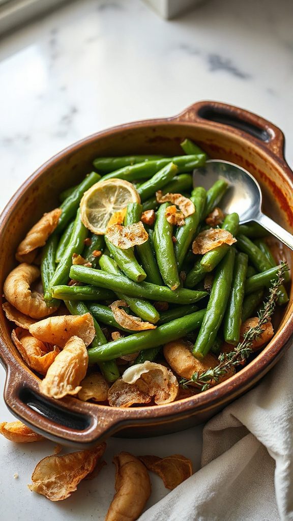 enhance frozen green bean casserole