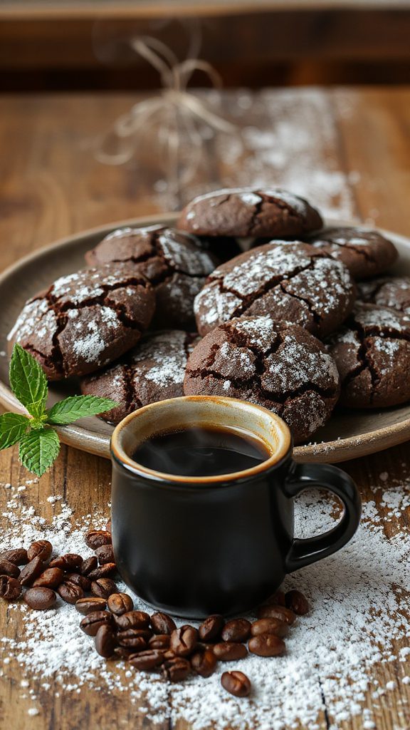 espresso chocolate crinkle cookies