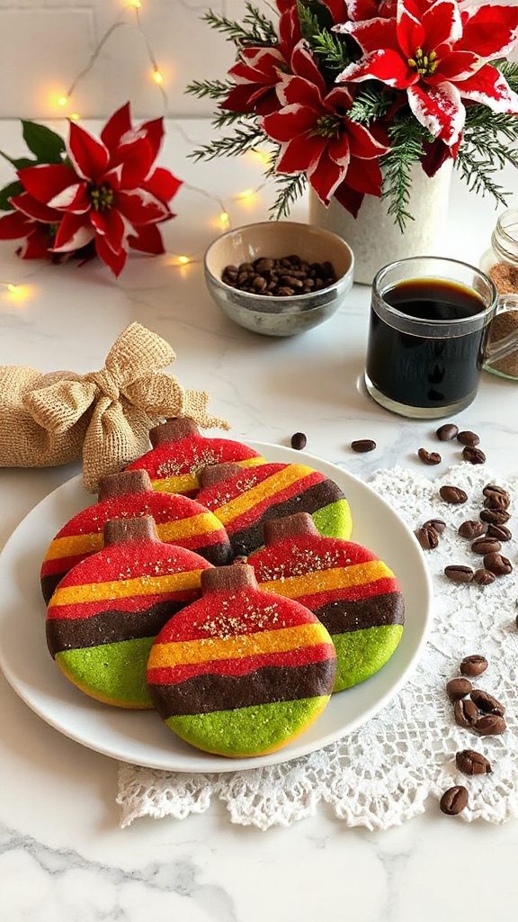 espresso infused festive cookies